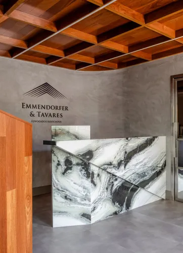 Recepção do escritório Emmendorfer & Tavares